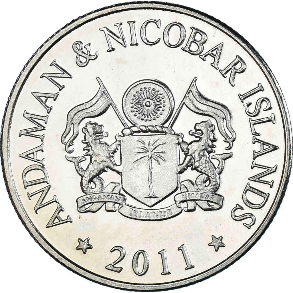 Moneta, India, Rupee, 2011, îles Andaman et Nicoba