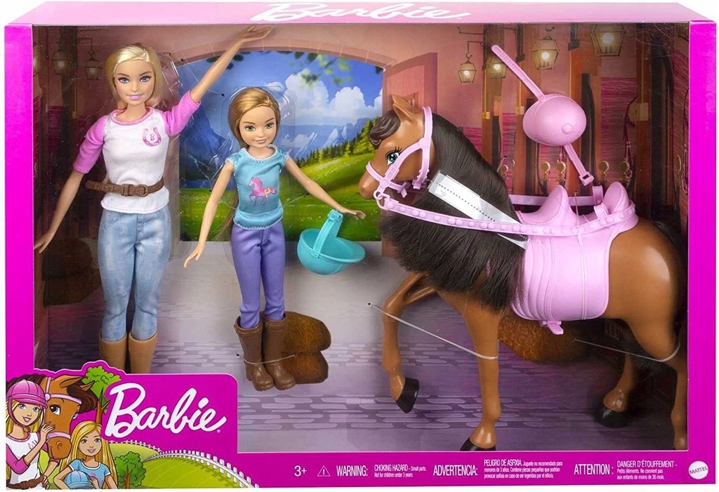 Barbie Fashion zestaw do jazdy konnej Lalki i koń