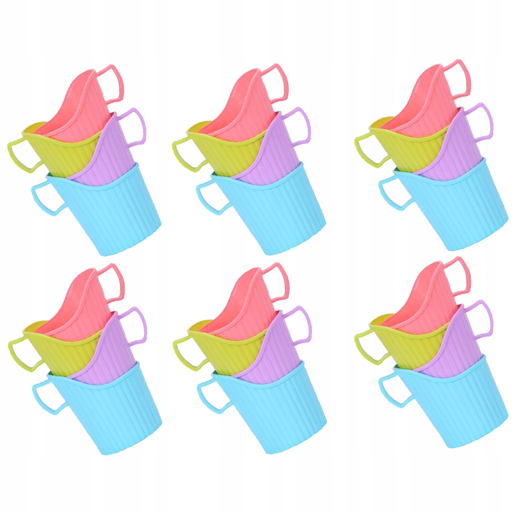 24PCS ANTI-SCALDING CUP HOLDERS PLASTIC HEAT INSULATION PAPER CUP HOLDERS