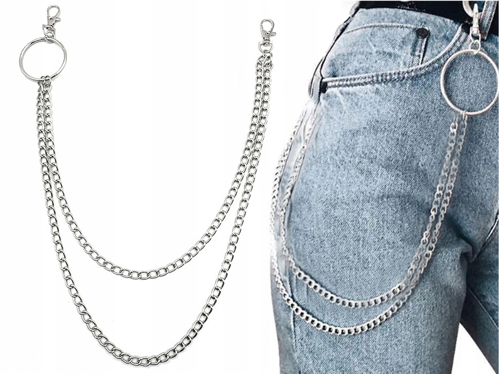 Купить Цепочка для брюк M15 Silver Goth с двойным кольцом: отзывы, фото, характеристики в интерне-магазине Aredi.ru