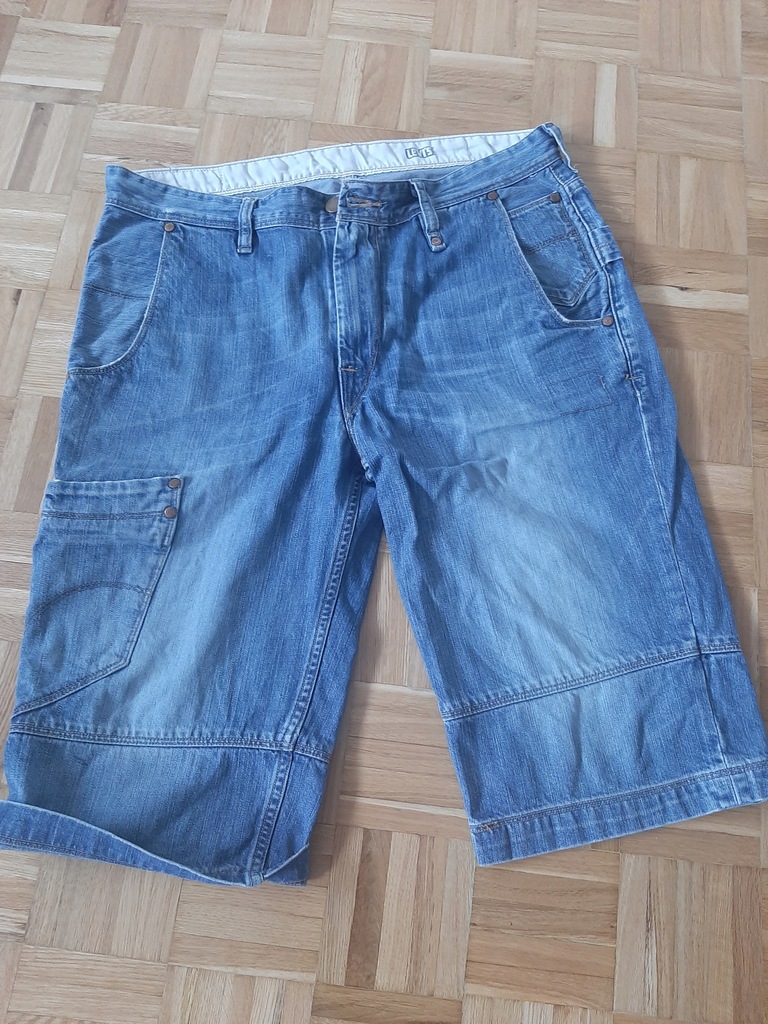 LEVIS MĘSKIE SPODENKI SZORTY JEANS OKAZJA W34 SUPE