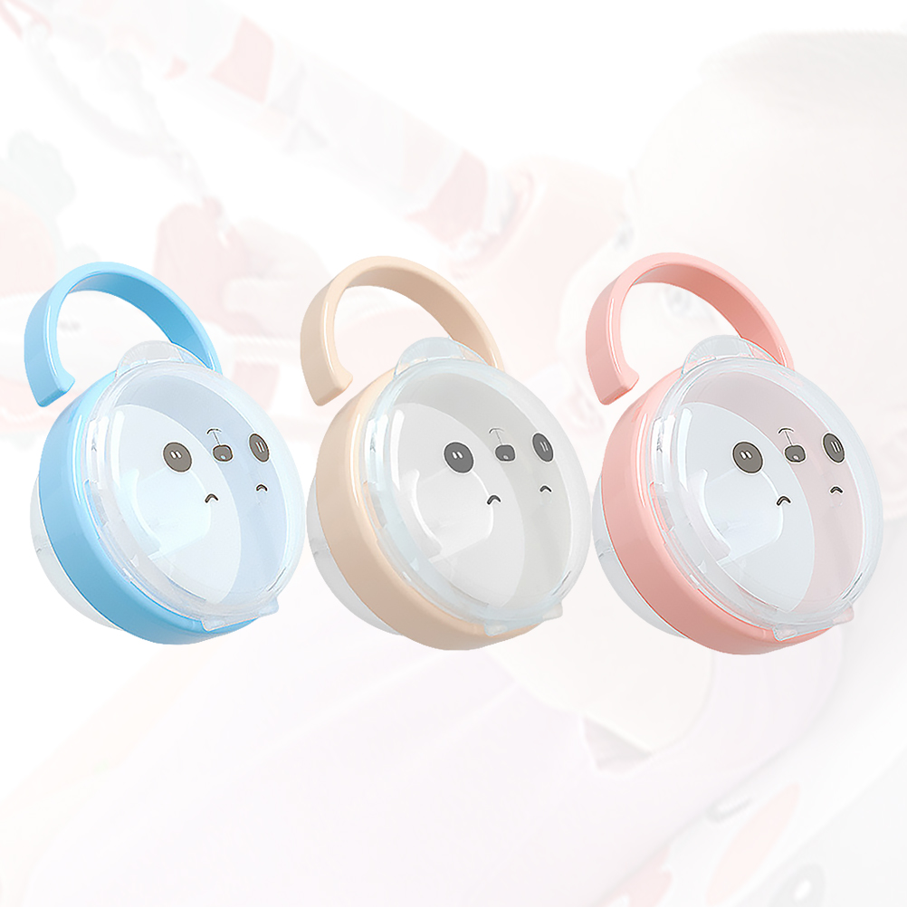 3PCS Baby Pacifier Storage Box Transparent Pacifie