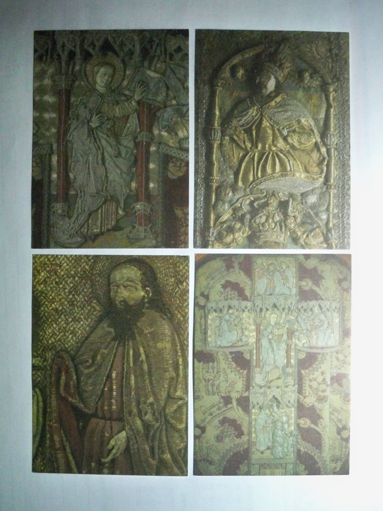 Ornaty... XV i XVI wiek... - 4 pocztówki.