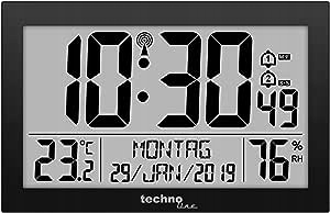 WS 8016 radiowy zegar ścienny ze wskaźnikiem tempe