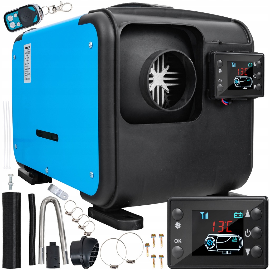 NAGRZEWNICA POWIETRZA HOALTE PIECYK NA ROPĘ DO KAMPERA PRZYCZEPY 5L 12V 8kW