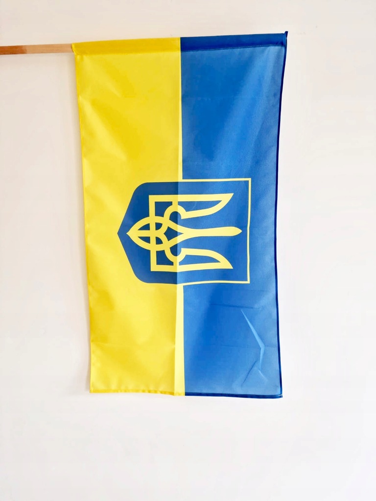 Flaga Ukrainy HERB 100x60cm Ukraina WROCŁAW flagi