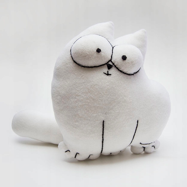 Maskotka Poduszka Simon's Cat Kot Simon Biały 33CM