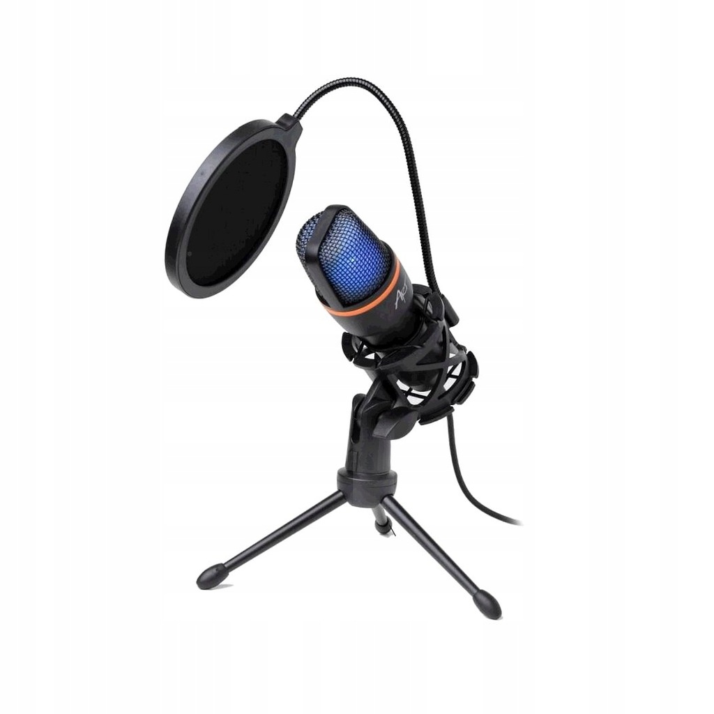 MIKROFON POJEMNOŚCIOWY USB FILTR GAMING STREAMING