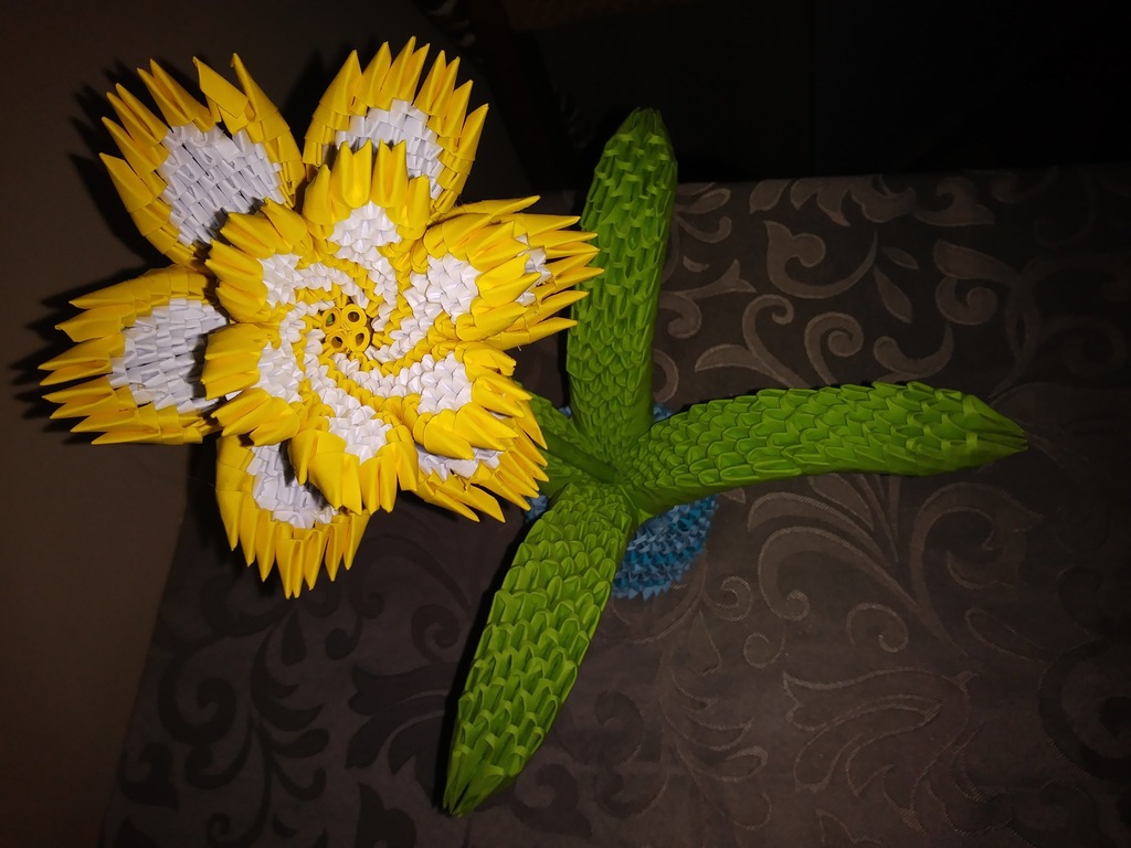 origami modułowe kwiat narcyz