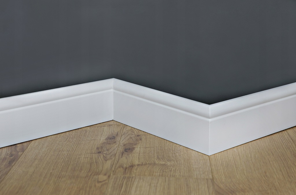 COKÓŁ LISTWA PRZYPODŁOGOWA MDF 10CM PODKŁAD BIAŁY