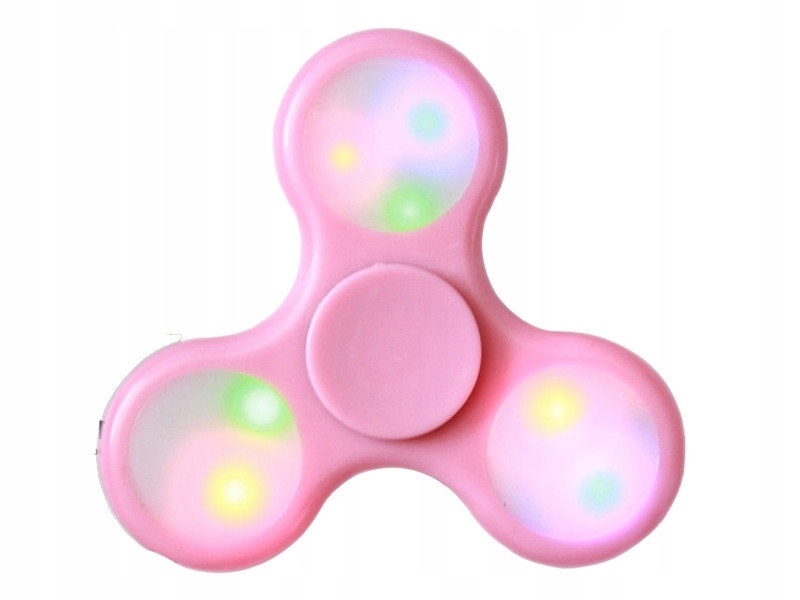 Fidget Spinner Minele ŚWIECĄCE DIODY LED RÓŻOWY