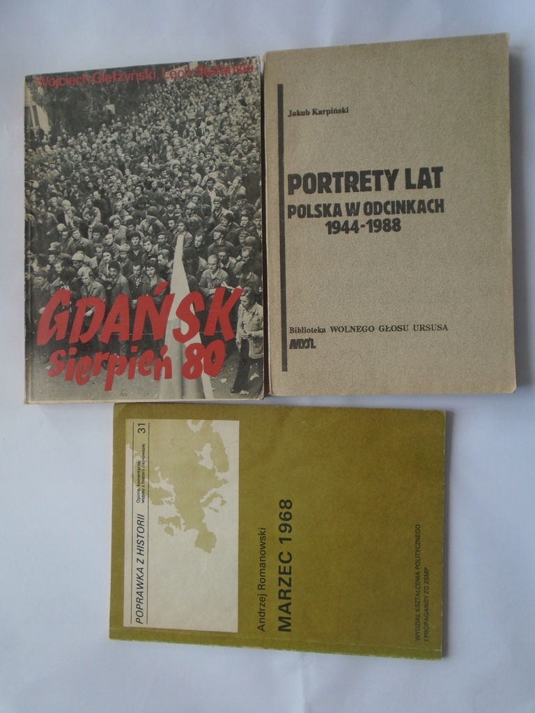 GDAŃSK SIERPIEŃ 1980 GIEŁŻYŃSKI + PORTRETY LAT 1944-1988 + MARZEC 1968