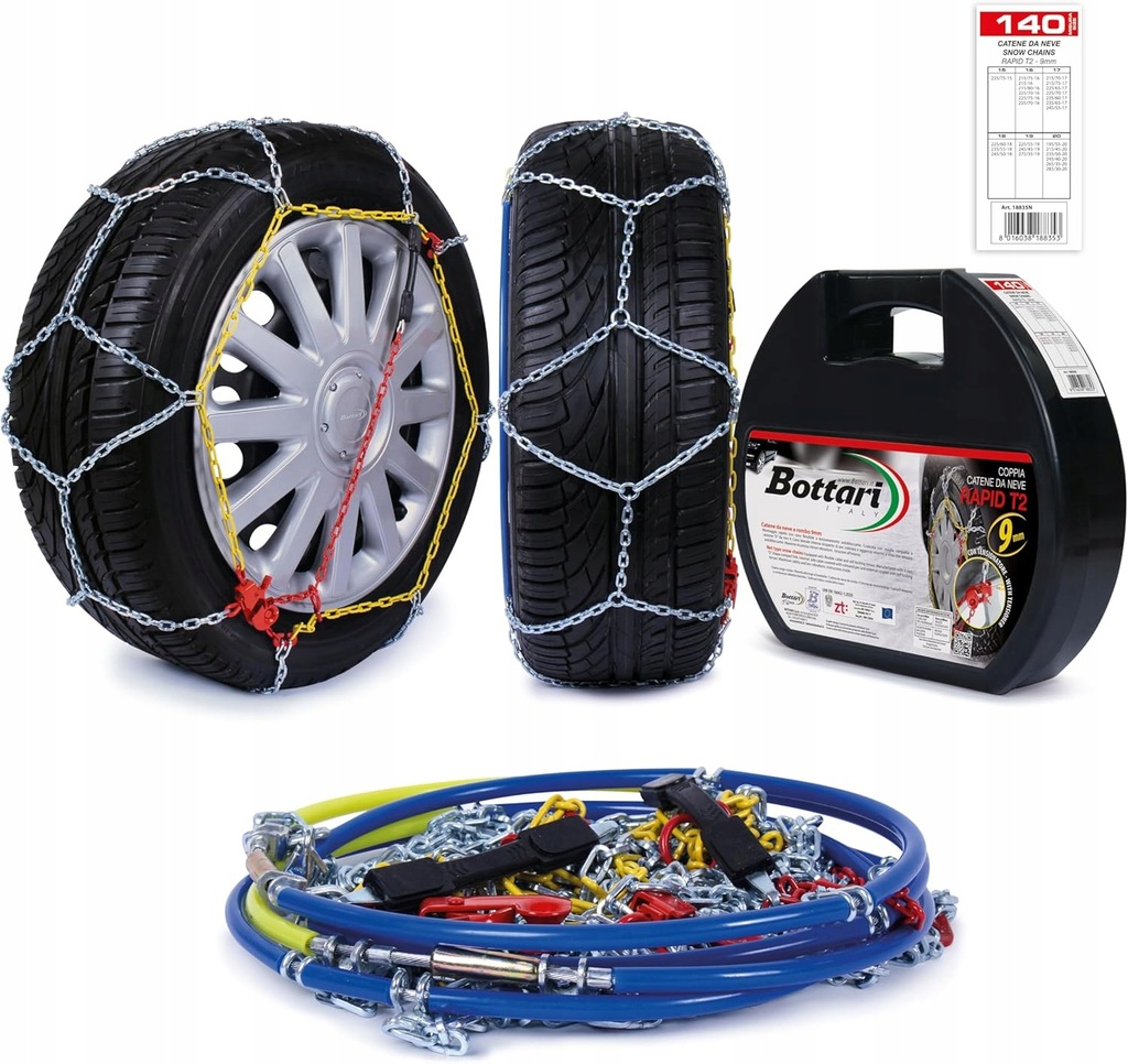 Łańcuchy śniegowe Bottari 18835 Rapid T2 rozmiar 140