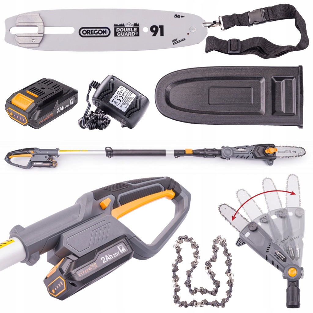 Piła AKUMULATOROWA do Gałęzi na Wysięgniku 20V 2Ah - 10776011420