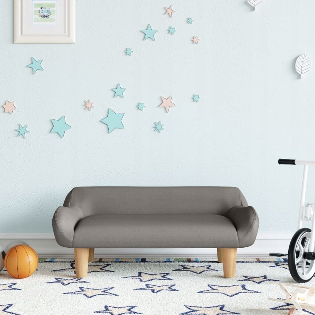VidaXL Sofa dla dzieci, kolor taupe, 70x40x24 cm, obita tkaniną