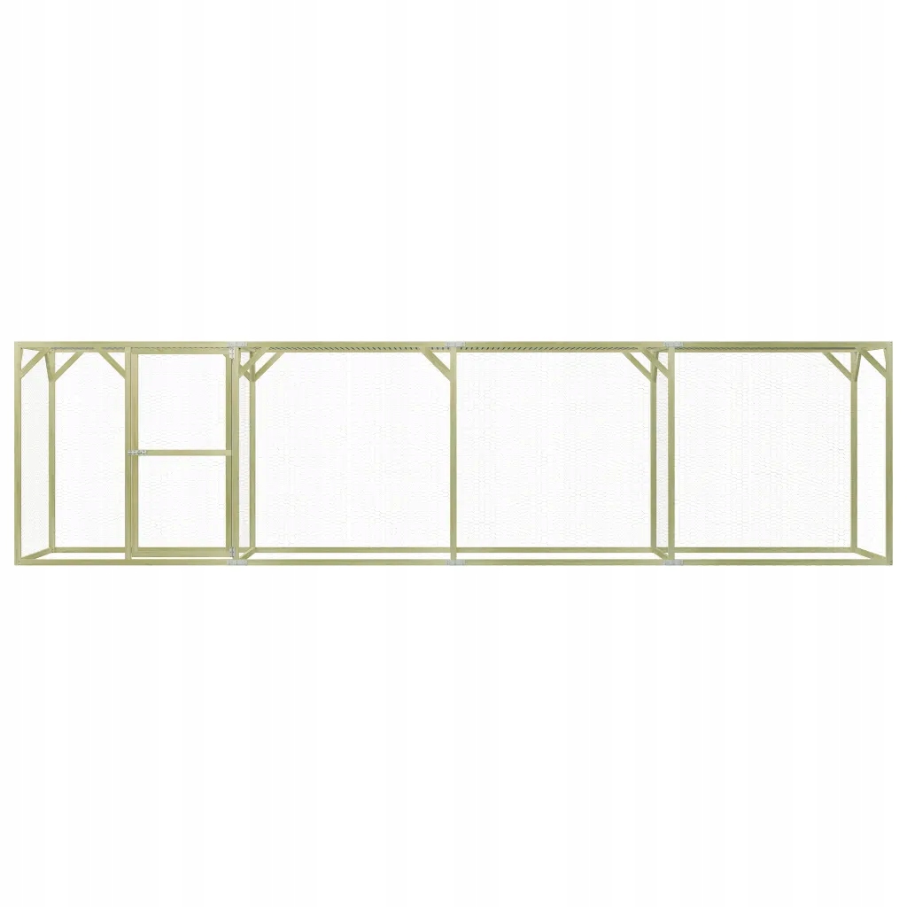 vidaXL Klatka dla drobiu, 1,5x6x1,5 m, impregnowane drewno sosnowe