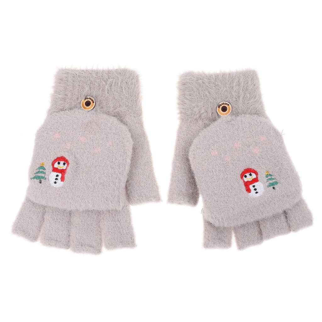 Flip Half Finger Gloves Touch Screen Winter Flip-