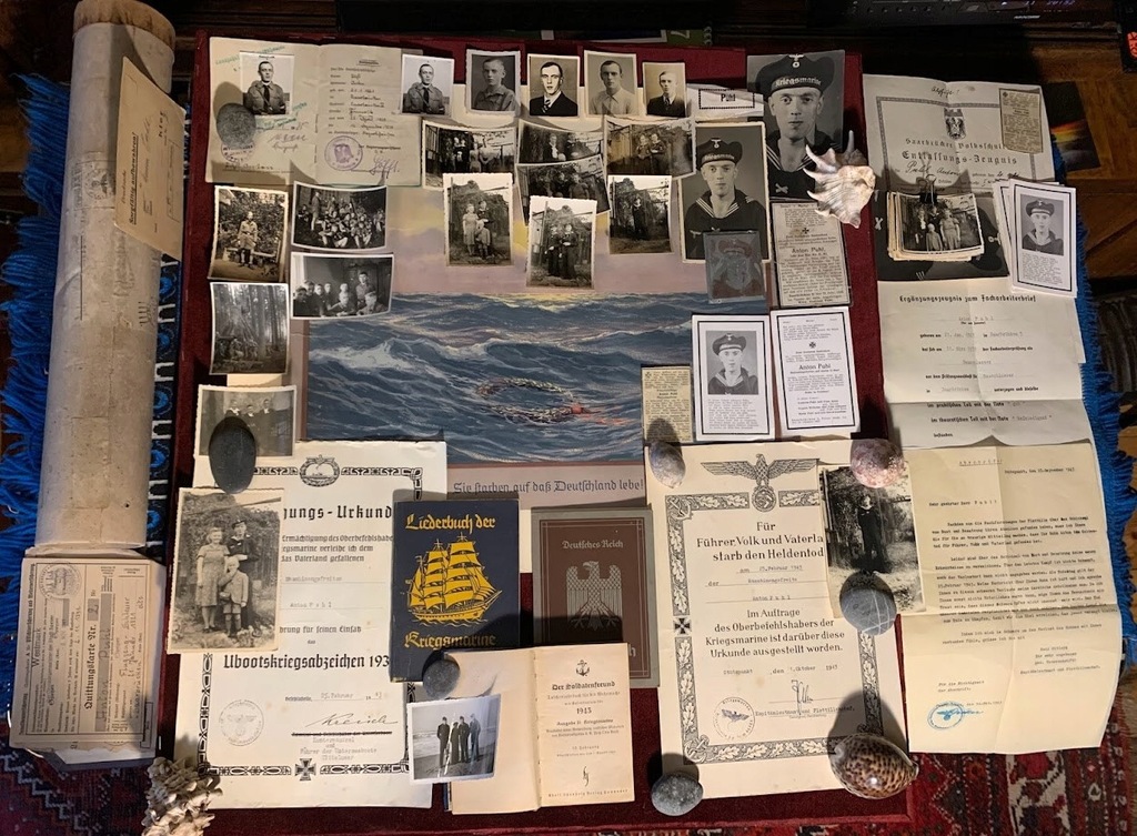 Kolekcja pamiątek po marynarzu z Uboota U-443 Kriegsmarina 1943