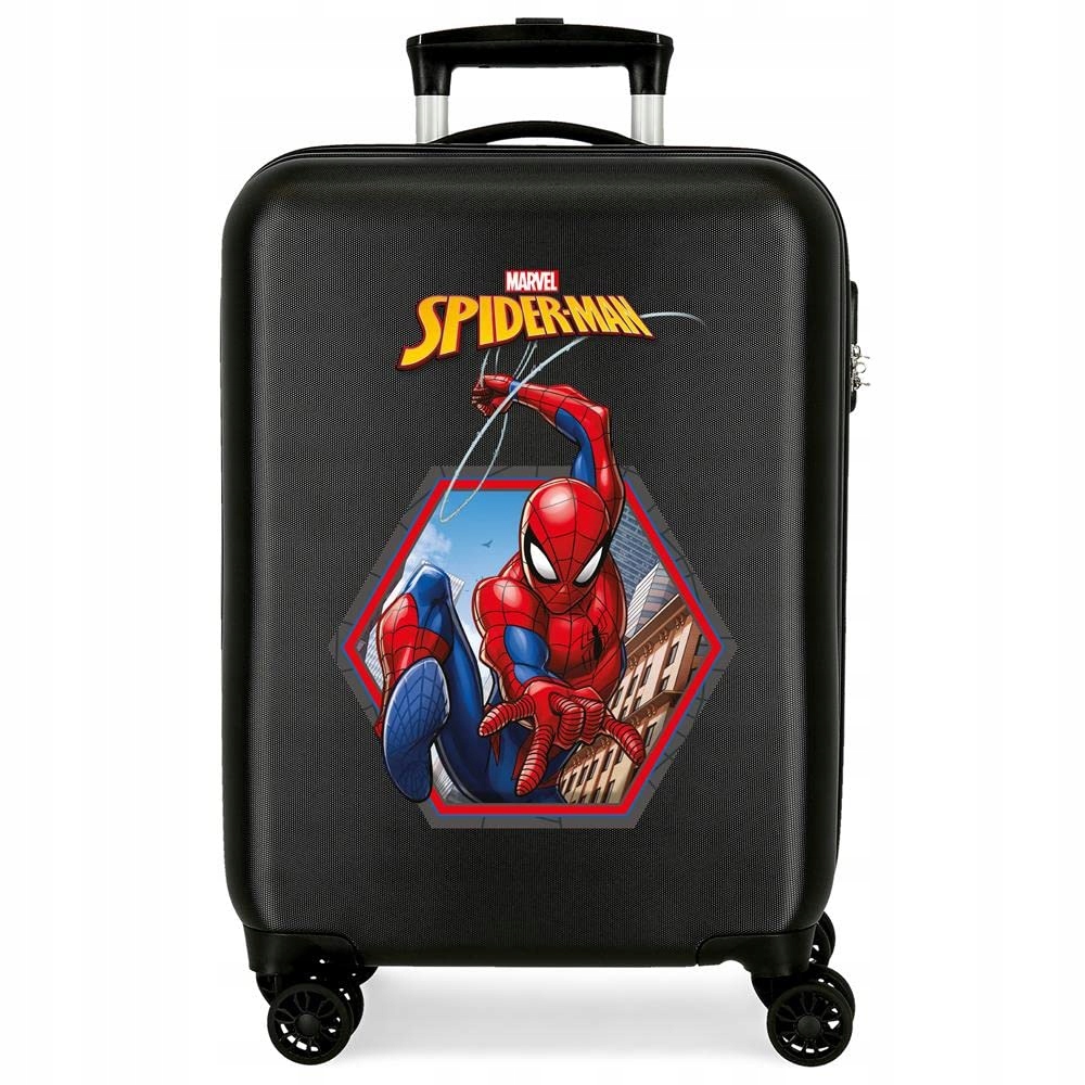 Marvel Spiderman Geo czarna walizka kabinowa, 38 x