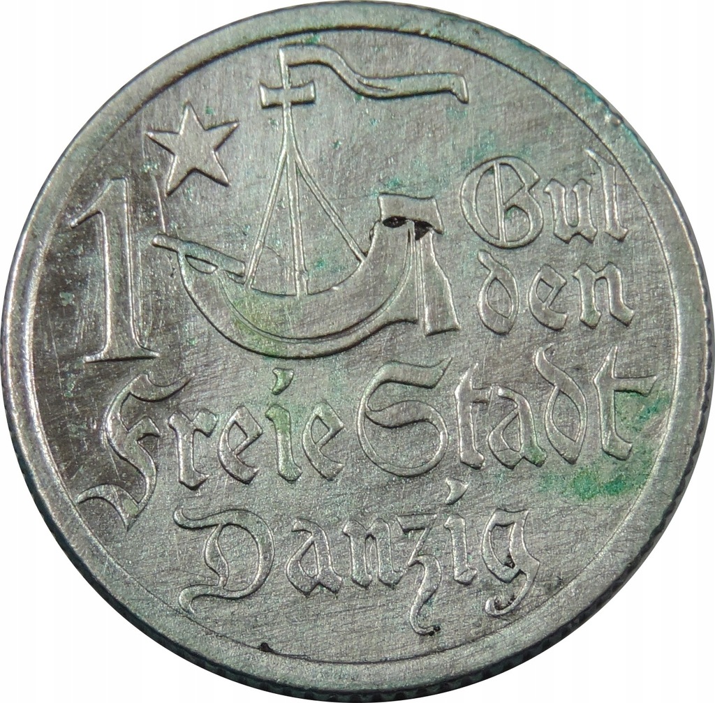 MONETA SREBRNA - WOLNE MIASTO GDAŃSK - 1 GULDEN 1923 -OE3848