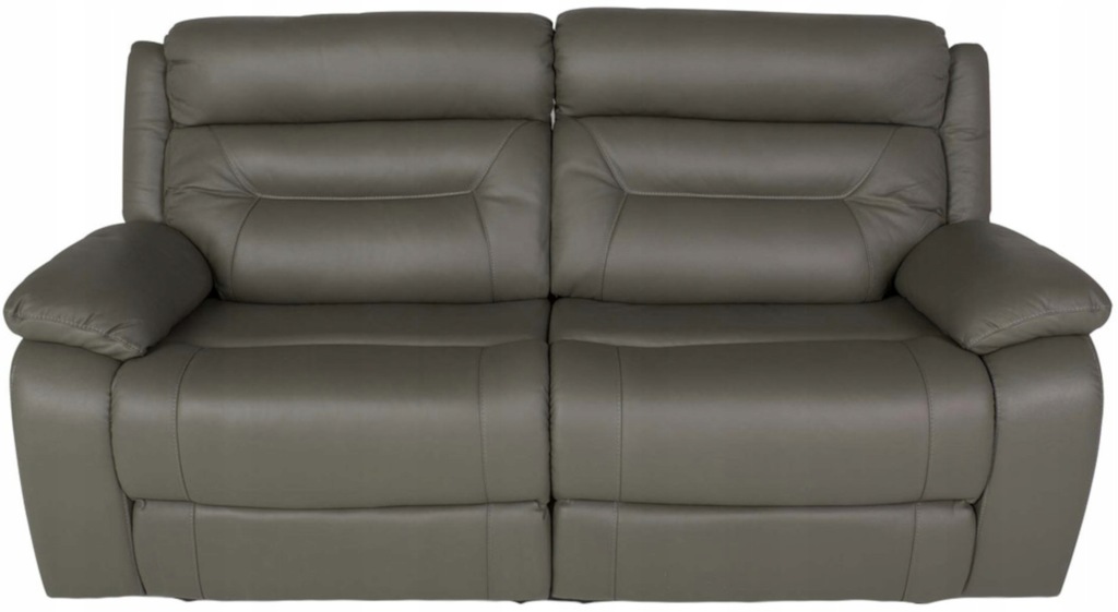 Sofa skórzana 3 osobowa funkcja relax Denver szara