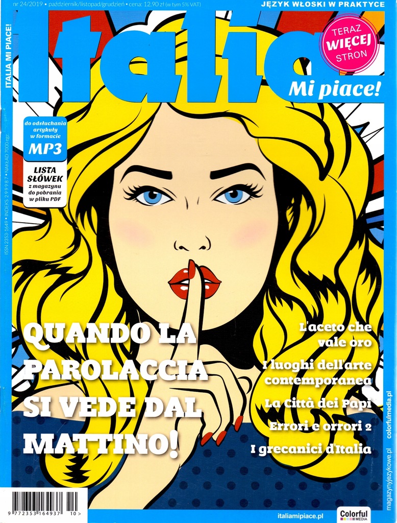 Italia Mi piace! Nr 24/2019. Magazyn dla uczących się języka włoskiego.