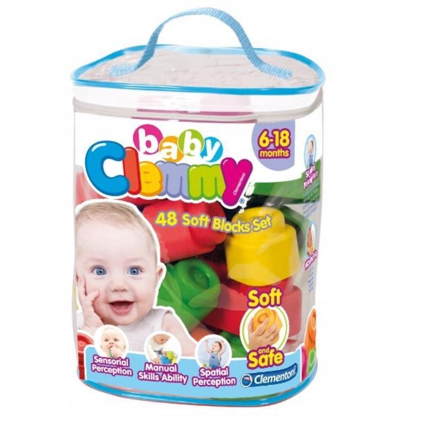 CLEMMY BABY. WORECZEK Z 48 KLOCKAMI, CLEMENTONI