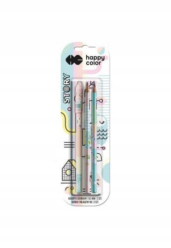 Długopis usuwalny + 2 ołówki Story bls HAPPY COLOR