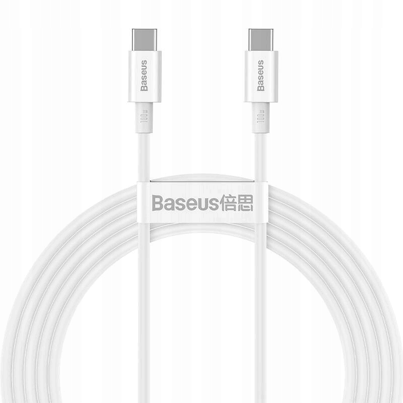 Kabel USB-C do USB-C Baseus Superior Series, 100W, 2m (biały)
