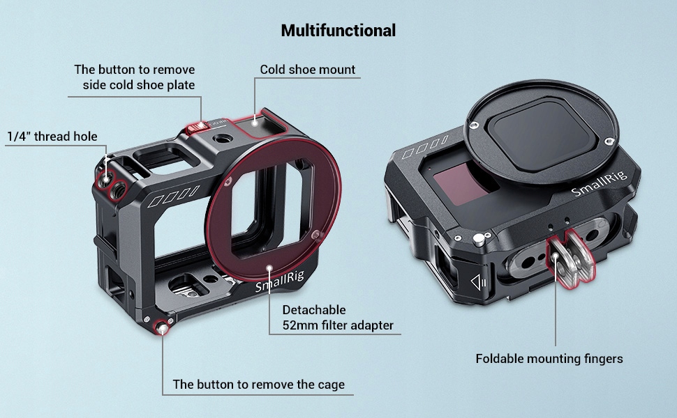 Купить Клетка для видеоблогов SmallRig для GoPro HERO8: отзывы, фото, характеристики в интерне-магазине Aredi.ru