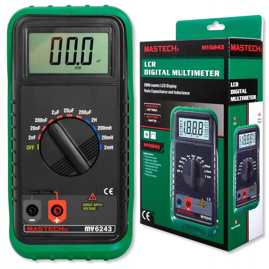 PRECYZYJNY MIERNIK MASTECH MY6243 POJEMNOŚCI mH IDUKCYJNOŚCI nF
