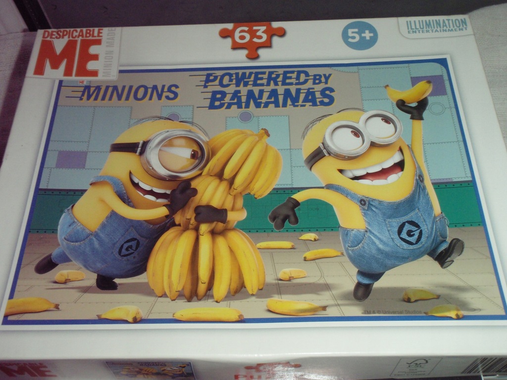 Puzzle 63 elem. MINIONKI - Bananas