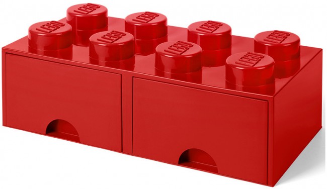 Pojemnik na klocki Lego Brick Drawer 8 czerwony