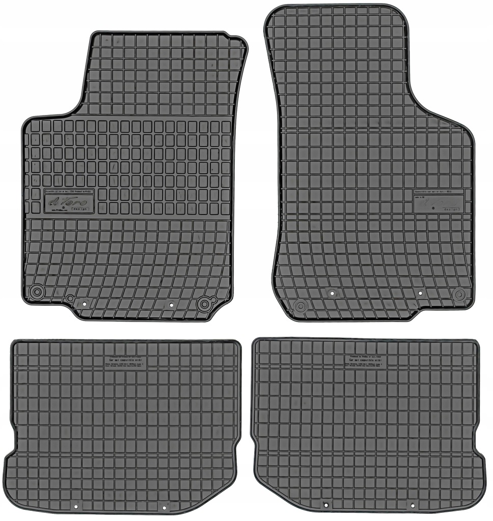 Dywaniki gumowe czarne SEAT LEON,TOLEDO II/SKODA OCTAVIA I/VW BORA