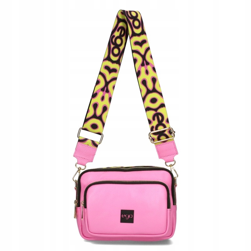 Różowa torebka listonoszka z kieszenią skóra EGO ES0220