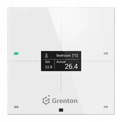 Grenton Smart Panel Wifi panel dotykowy OLED szklany biały (WiFi)
