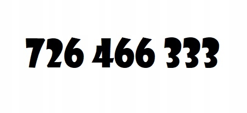 726 466 333 prosty numer PLUS dobreNUMERY-pl