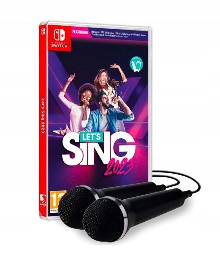 Gra Nintendo Switch Let's Sing 2023 + 2 mikrofony