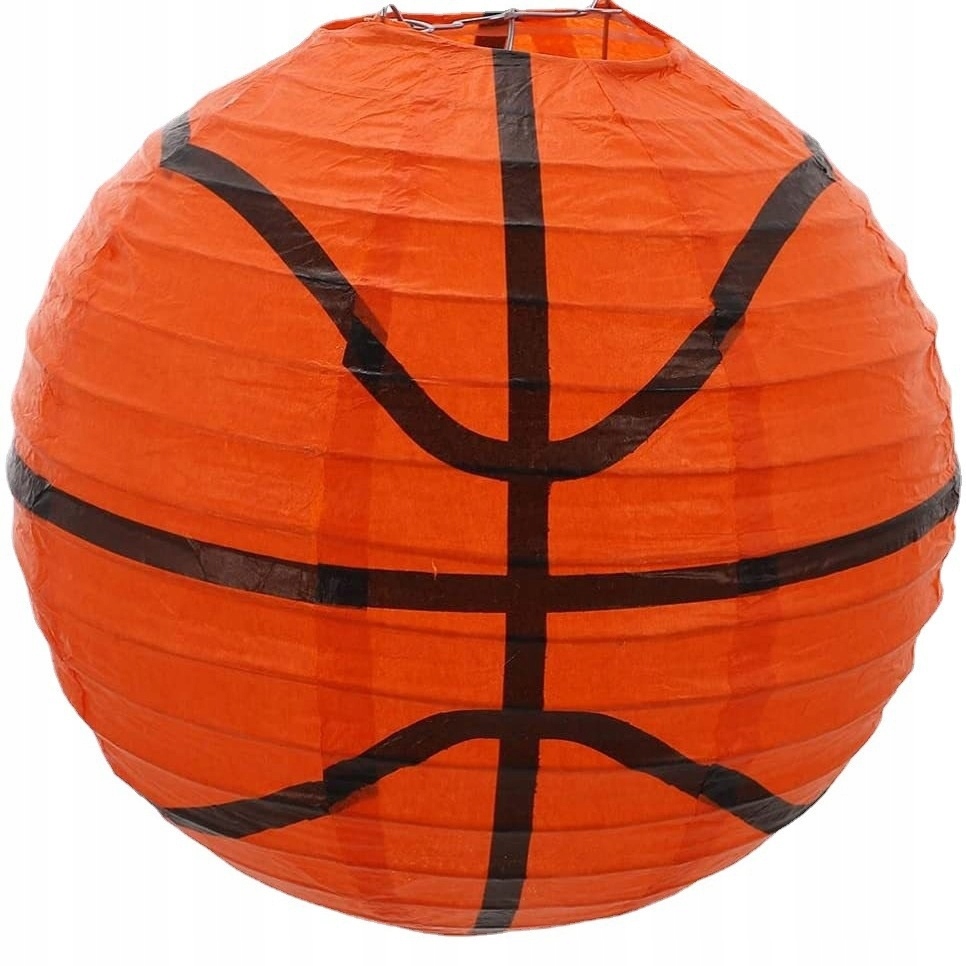 Oro Party Lampion Kula Abażur Okrągły Papierowy Piłka do Koszykówki 25 cm