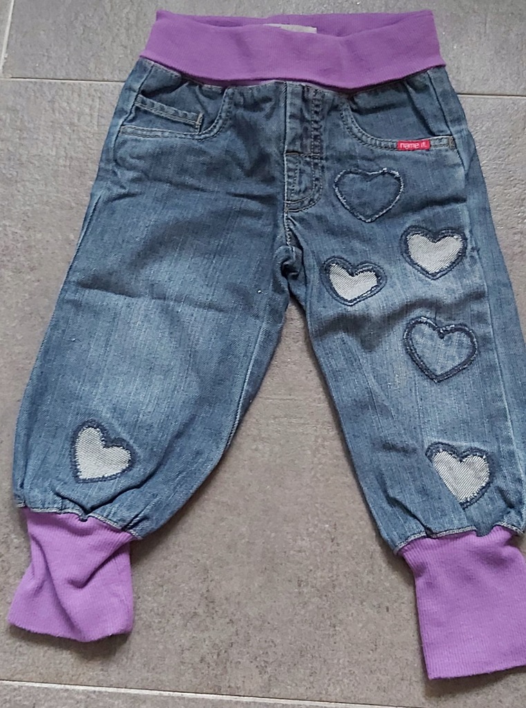 Spodnie jeansowe pepco 86 brokat