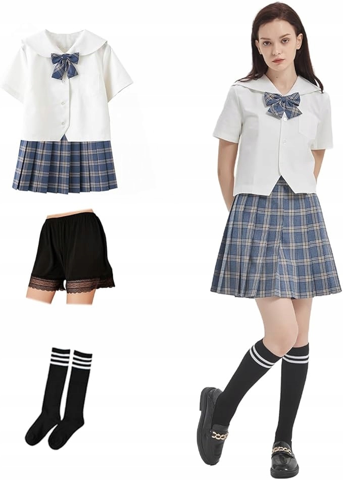 2L123. JAPOŃSKI MUNDUREK ANIME COSPLAY Damski Dziewczęcy Japoński 40L