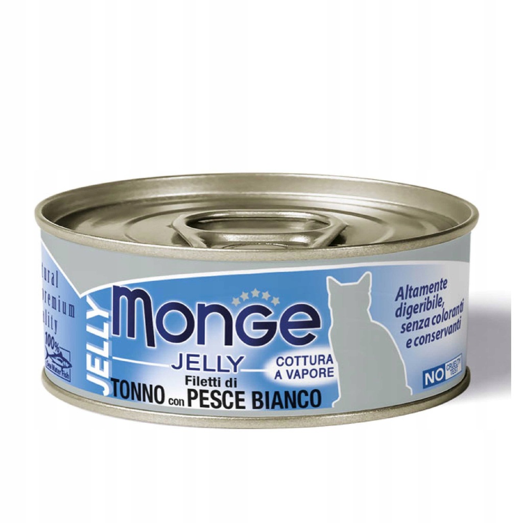 Monge Jelly - Tuńczyk z białą rybą 80g - karma mokra dla kota