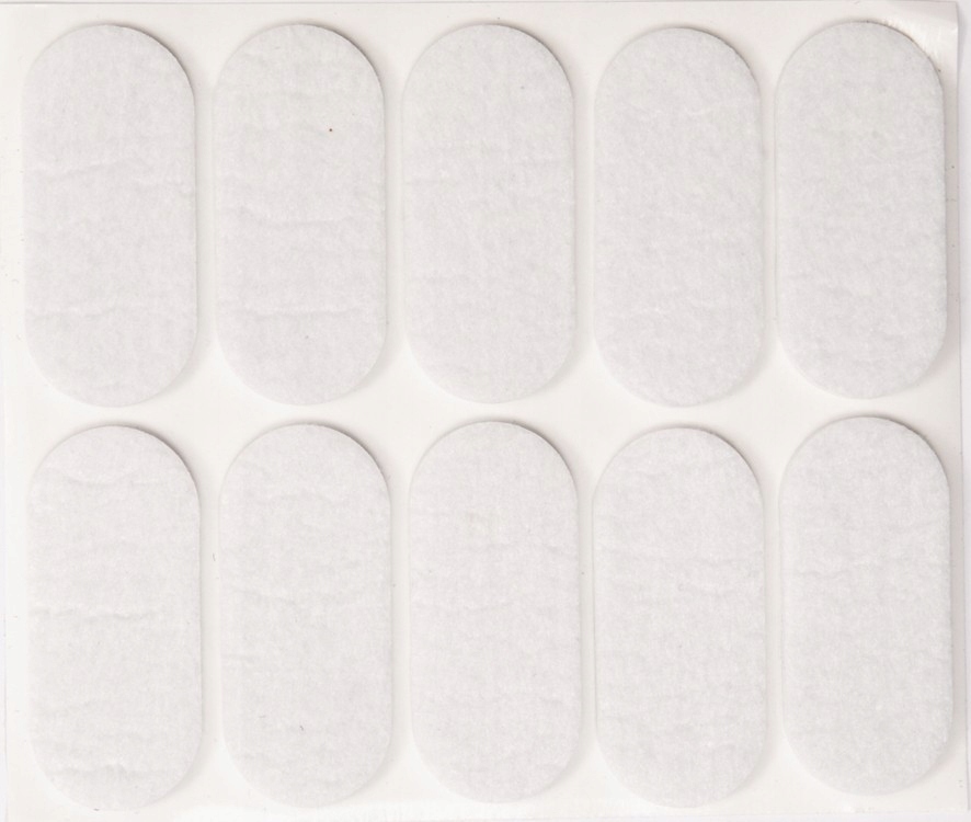 Podkładki filcowe 20x45 mm białe 74846 Vorel