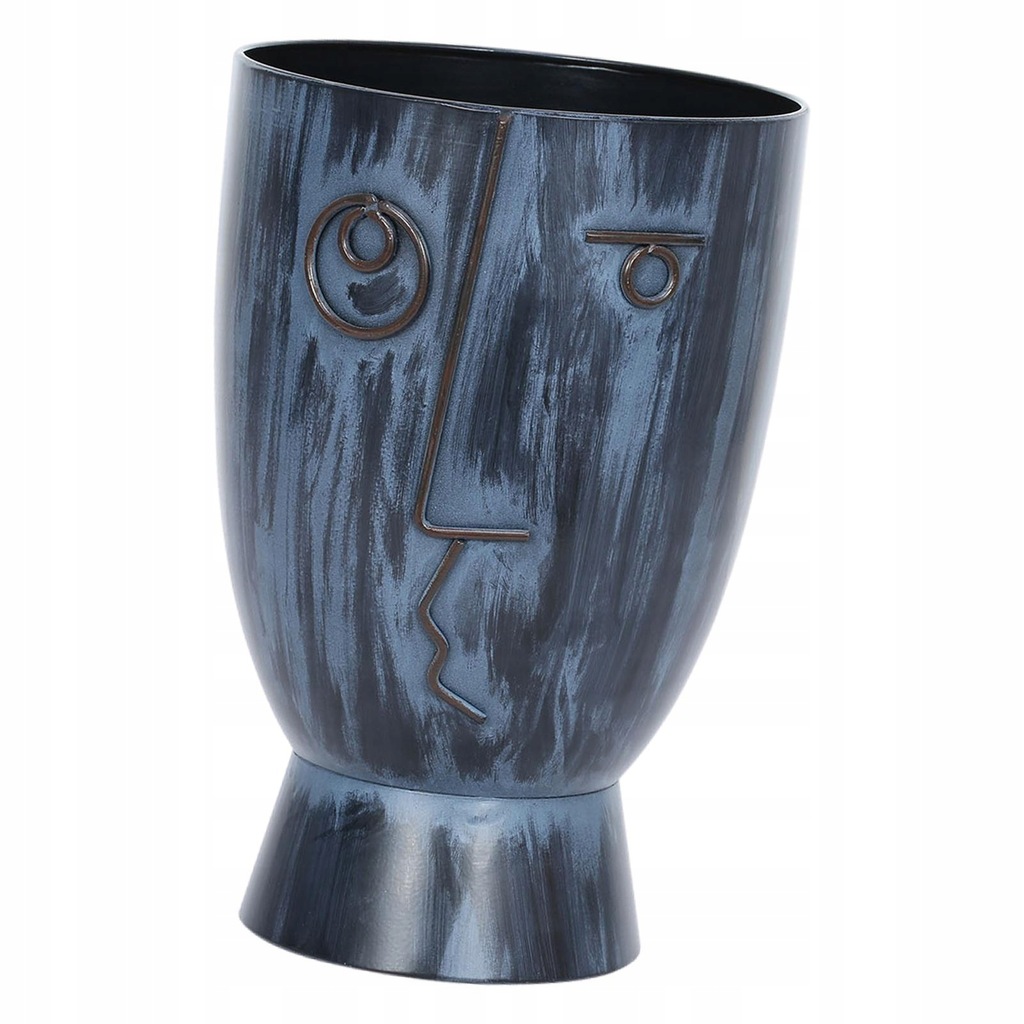 Abstract Human Face Flower Pot Flower Plant Container Iron Flowers B