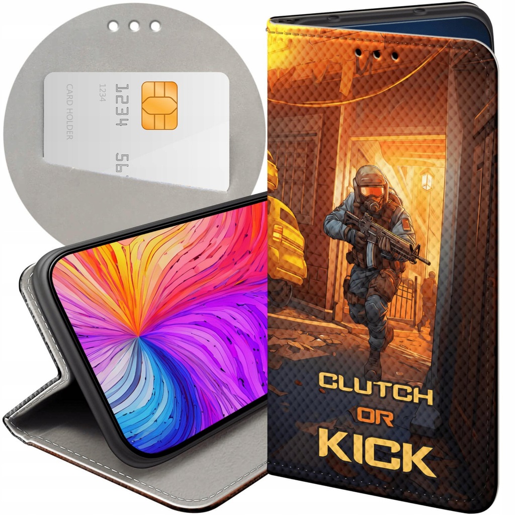 ETUI Z KLAPKĄ DO HUAWEI NOVA Y70 WZORY CS GO COUNTER-STRIKE FUTERAŁ CASE