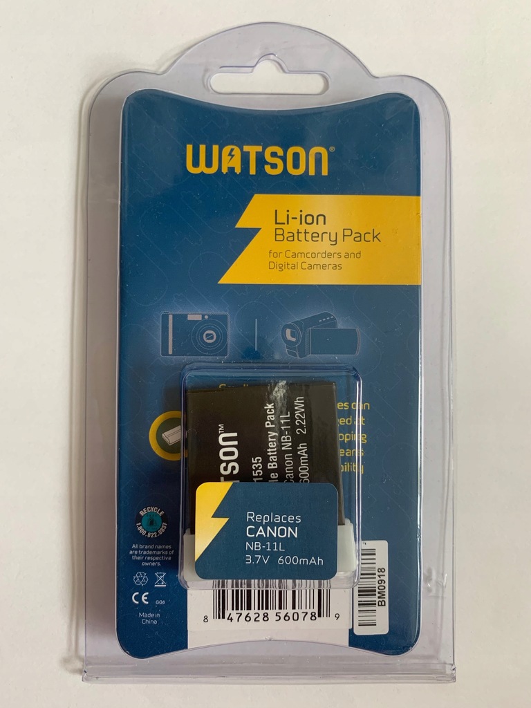 WATSON AKUMULATOR LITOWO-JONOWY CANON NB-11L USA