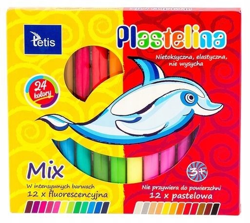 PLASTELINA MIX 15G 24 KOLORY KP004-G -