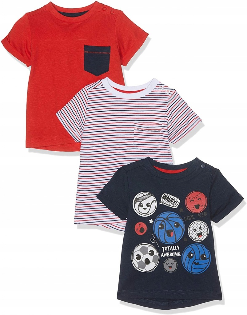 R-2-9-1 MOTHERCARE 3-PAK T-SHIRT 70 CM