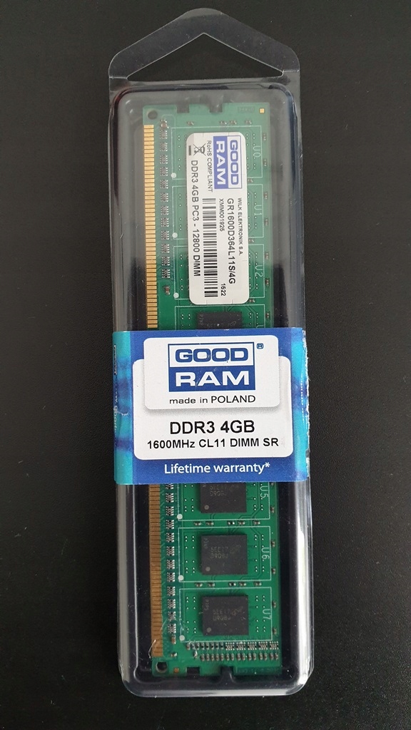 Pamięć RAM 1x4GB DDR3 1600MHz CL11 DIMM – GOODRAM