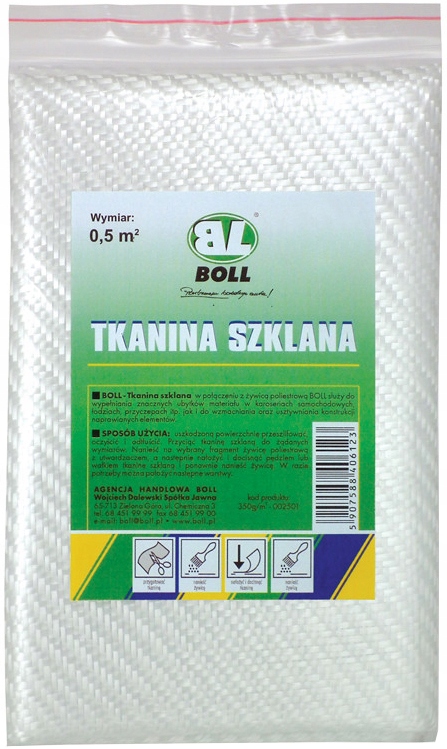 BOLL - TKANINA MATA SZKLANA 350g/m² ARKUSZ 0.5m²